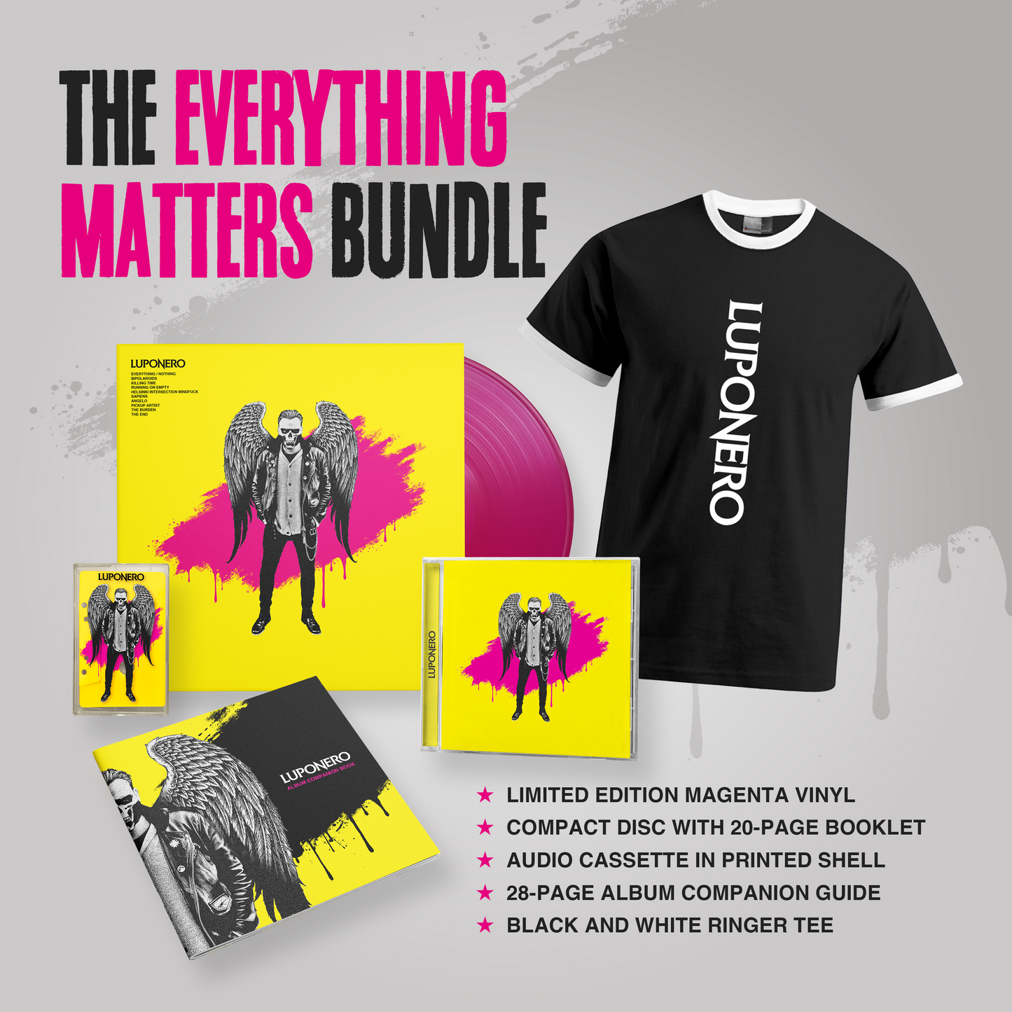 Bundle 1: Vinyl, CD, Cassette, Album Guide & Ringer Tee